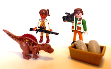 Playmobil - dinos : explorateurs et bébé spinosaure  - lot aventure dinosaure