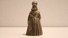 Ancienne authentique Clochette de table en bronze Welsh Lady none coiffée XXe