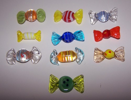 Bonbons verre murano 10 - verre, de