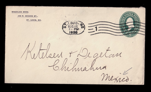 1898 cover postage - 1898, postage/entier