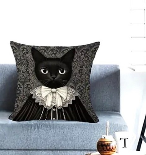 Housse coussin chat en - de,