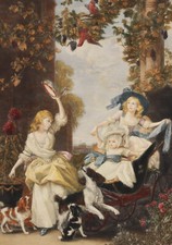 J. Chamberlain - 1954 Mezzotint, Children's Joy