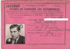 VIEUX PAPIER ANCIEN PERMIS DE