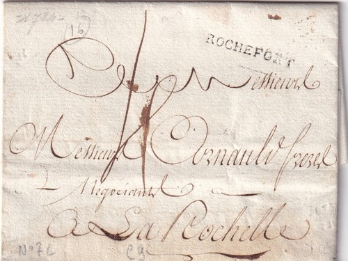 Marque postale 1784 de - postale, 1784-de
