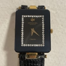 Raymond Weil Geneve Othello solid gold Ladies Quartz 52 real Diamond Black 