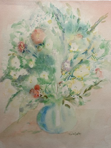Bouquet fleurs aquarelle - bouquet,