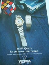 Advertising 1981 Yema Quartz Rubik's Cube Walkman Watch