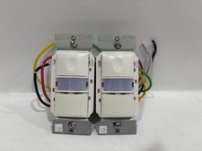 Used 2PK Legrand PW-103N-W PIR Wall Switch Sensor with Nightlight, 525 Sq Ft Cov