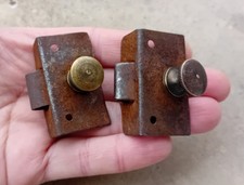 2 SMALL ANTIQUE HANDLES button, bronze or brass, D = 1.5cm, furniture No. 59B