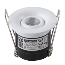 Mini spot LED 1W orientable rond blanc