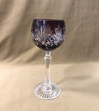 roemer verre à vin du Rhin cristal doublé améthyste CRISTALLERIE LORRAINE 19,5cm