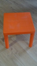 VINTAGE FLAIR NO PRISUNIC DESIGNER COFFEE TABLE STOOL 70s ORANGE