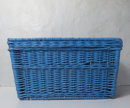Ancien coffre malle rotin - coffre,