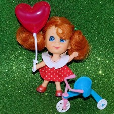 Mattel Liddle Kiddle TRIKEY TRIDDLE doll + Red Dress Shoes Balloon Tricycle set