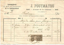 Dax (40) invoice 1893.Pouymayou; firewood.