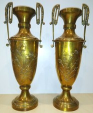 Vases Art Nouveau chardons en
