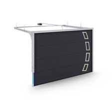 Porte de garage sectionnelle avec décors ALUNOX
