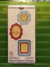 Lot de 3 cadres décoratifs Sizzix matrices Sizzlits