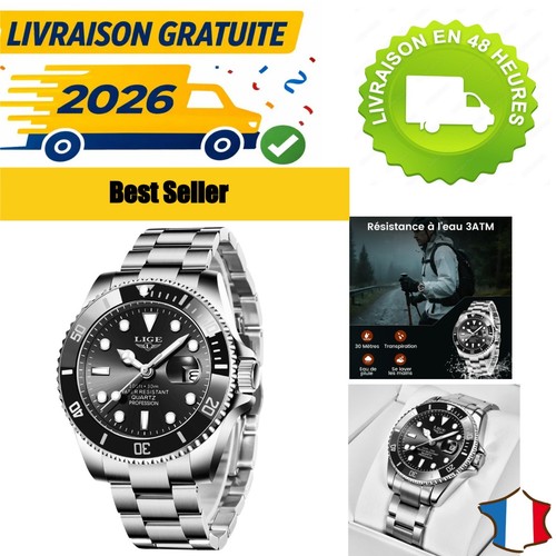 Montre homme lige quartz - montre,