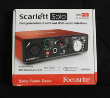 FOCUSRITE SCAARLETT SOLO 2ND GEN USB AUDIO INTERFACE - USED - NO SOFTWARE