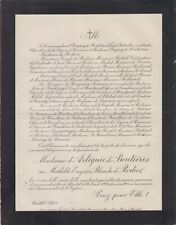 1924 Death announcement Madame d'ARLIGUIE de BOUTIÈRES née Blanche de RODIER - Martel