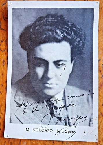 Autographe pierre nougaro - autographe,