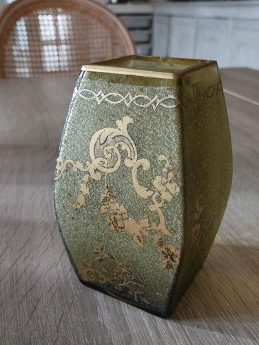 Vase art nouveau verre givré - art,