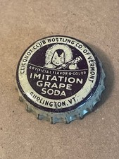 CLICQUOT CLUB---IMITATION GRAPE---SODA---BURLINGTON, VT.---SODA BOTTLE CAPS !