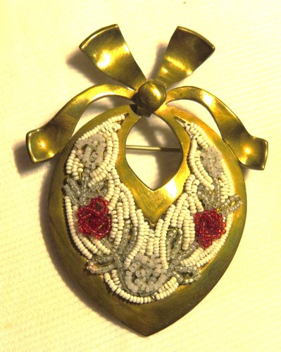 Broche art deco ancienne ruban - broche,