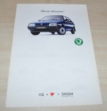 Skoda Favorit Brochure Prospekt RU