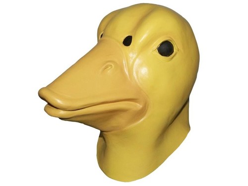 Jaune canard masque latex - jaune,