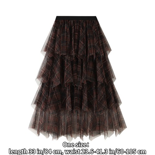 Femme carreaux jupe - à, tulle