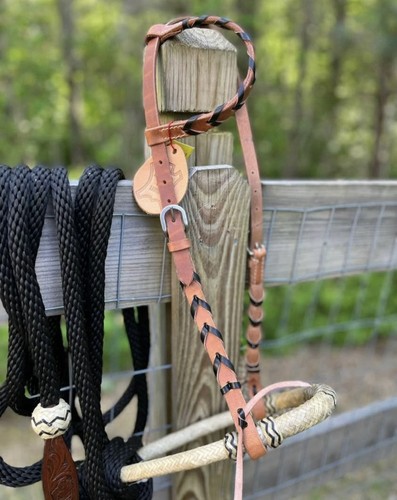 Bitless hackamore rawhide - bitless,