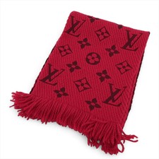 Louis Vuitton M72432 Echarpe Logomania MP0137 Scarf Wool & silk Ruby