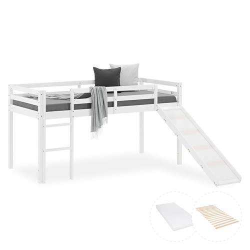 Lit mezzanine 90x200 - , blanc