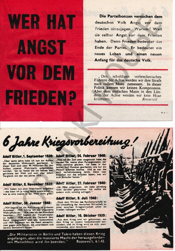 Authentique tract alliés 1944 - authentique,