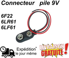Connecteur Clip pour Pile 9V Fils Idéal Projets Électroniques