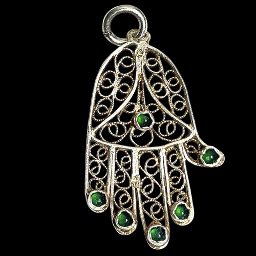 Pendentif main fatma argent - pendentif,