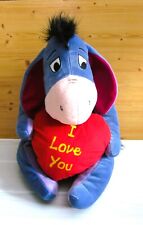 Grande peluche Bourriquet Disney NICOTOY 40 cm en velours avec coeur St Valentin