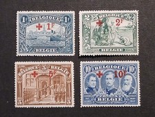 4 timbres Belgique Belgie