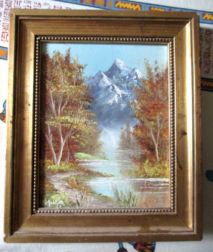 Paysage signé spigle encadré - paysage,
