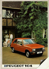 Peugeot 104 ZR Shortcut 3-dr 1982-1983 UK Market Sales Brochure