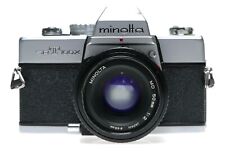 Minolta SRT 100X 35mm SLR Film Camera MD 50mm Lens 1:2