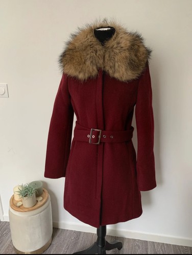 Manteau bordeaux claudie - bordeaux,