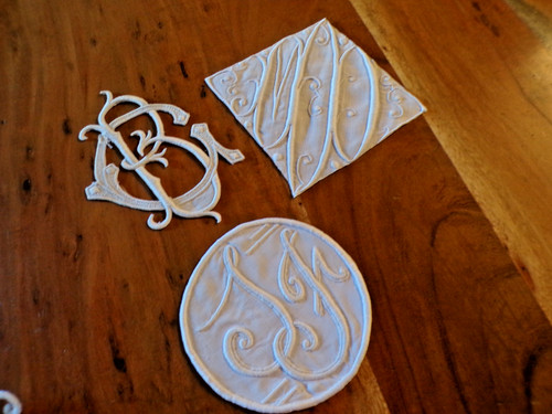 Lot monogrammes brodés - lot, 3