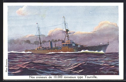 Cpa illustrateur nos - nos, croiseurs