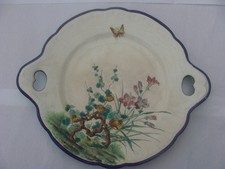 ANCIEN PLAT A TARTE EN EMAUX