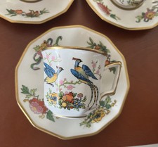 Johnson Brothers FUSHAN Set Of 8 Demi Tasse / Espresso Cups And Saucers