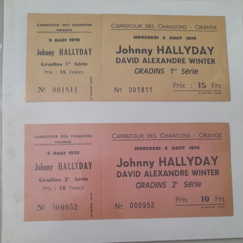 Johnny hallyday ticket - hallyday,