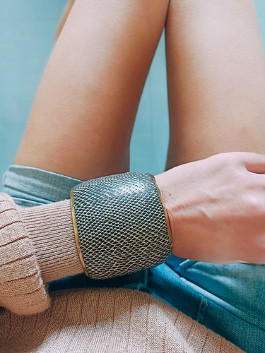 Bracelet manchette vintage - bracelet,